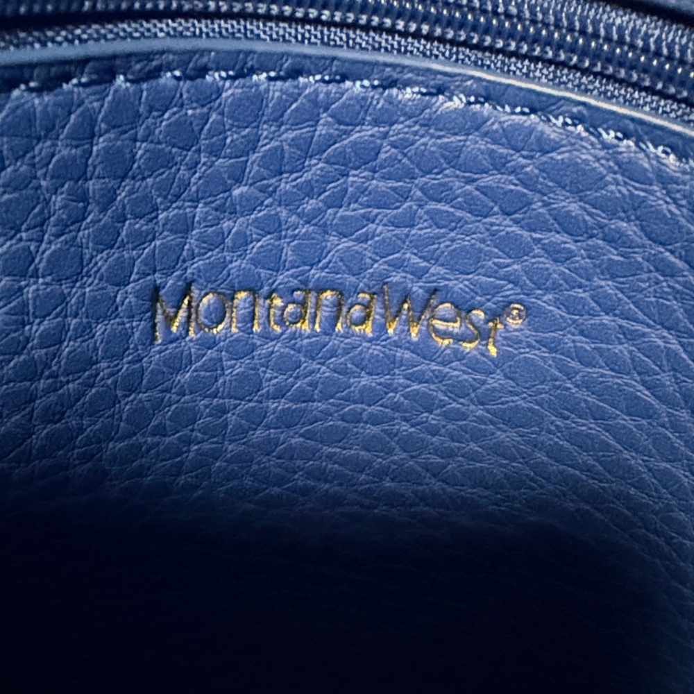 Montana West Vibrant Blue Tote Bag with Detachable Zippered Pouch - Picture 2 of 14